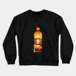 "Sunset Symphony: The Radiance of Bottle Glass" Crewneck Sweatshirt